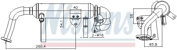 Kühler, Abgasrückführung NISSENS 989482