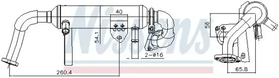 Kühler, Abgasrückführung NISSENS 989482 Bild Kühler, Abgasrückführung NISSENS 989482