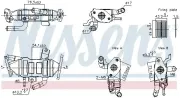 Kühler, Abgasrückführung NISSENS 989488