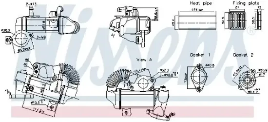 Kühler, Abgasrückführung NISSENS 989494 Bild Kühler, Abgasrückführung NISSENS 989494