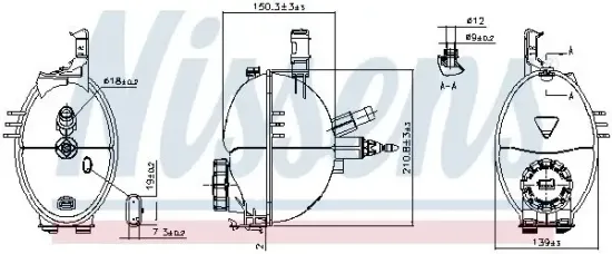 Ausgleichsbehälter, Kühlmittel NISSENS 996159 Bild Ausgleichsbehälter, Kühlmittel NISSENS 996159