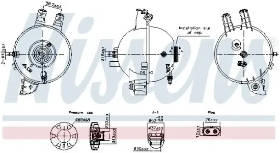 Ausgleichsbehälter, Kühlmittel NISSENS 996167 Bild Ausgleichsbehälter, Kühlmittel NISSENS 996167