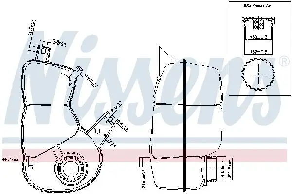 Ausgleichsbehälter, Kühlmittel NISSENS 996174