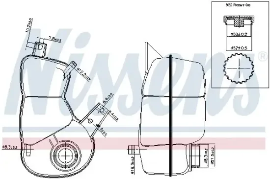 Ausgleichsbehälter, Kühlmittel NISSENS 996174 Bild Ausgleichsbehälter, Kühlmittel NISSENS 996174