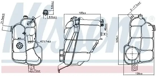 Ausgleichsbehälter, Kühlmittel NISSENS 996176 Bild Ausgleichsbehälter, Kühlmittel NISSENS 996176
