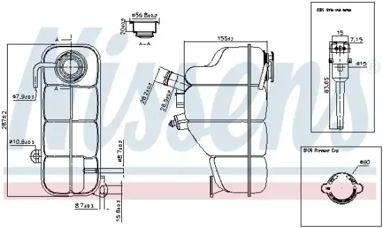 Ausgleichsbehälter, Kühlmittel NISSENS 996193 Bild Ausgleichsbehälter, Kühlmittel NISSENS 996193