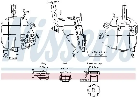 Ausgleichsbehälter, Kühlmittel NISSENS 996202