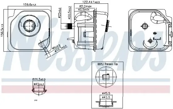 Ausgleichsbehälter, Kühlmittel NISSENS 996206 Bild Ausgleichsbehälter, Kühlmittel NISSENS 996206