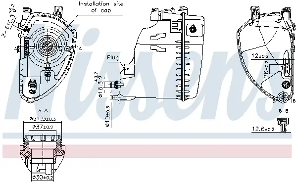 Ausgleichsbehälter, Kühlmittel NISSENS 996213