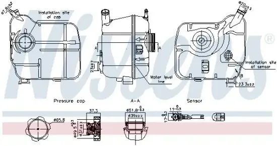 Ausgleichsbehälter, Kühlmittel NISSENS 996239 Bild Ausgleichsbehälter, Kühlmittel NISSENS 996239