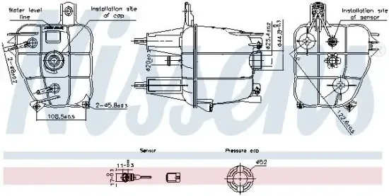 Ausgleichsbehälter, Kühlmittel NISSENS 996241 Bild Ausgleichsbehälter, Kühlmittel NISSENS 996241