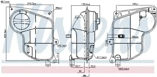 Ausgleichsbehälter, Kühlmittel NISSENS 996244 Bild Ausgleichsbehälter, Kühlmittel NISSENS 996244