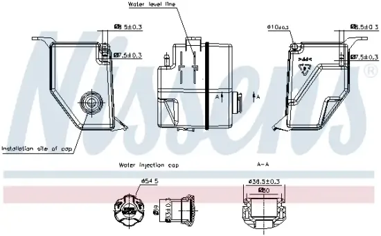 Ausgleichsbehälter, Kühlmittel NISSENS 996248 Bild Ausgleichsbehälter, Kühlmittel NISSENS 996248
