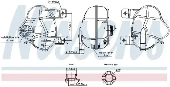 Ausgleichsbehälter, Kühlmittel NISSENS 996250 Bild Ausgleichsbehälter, Kühlmittel NISSENS 996250