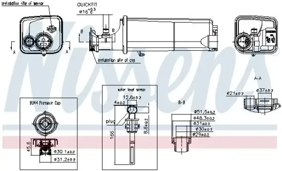 Ausgleichsbehälter, Kühlmittel NISSENS 996261 Bild Ausgleichsbehälter, Kühlmittel NISSENS 996261