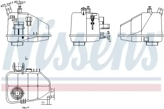 Ausgleichsbehälter, Kühlmittel NISSENS 996264 Bild Ausgleichsbehälter, Kühlmittel NISSENS 996264