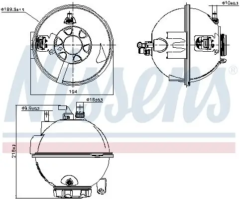 Ausgleichsbehälter, Kühlmittel NISSENS 996267 Bild Ausgleichsbehälter, Kühlmittel NISSENS 996267