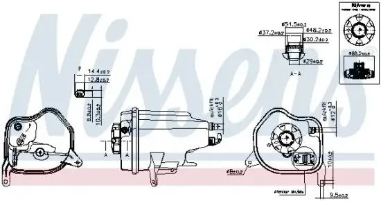 Ausgleichsbehälter, Kühlmittel NISSENS 996269 Bild Ausgleichsbehälter, Kühlmittel NISSENS 996269