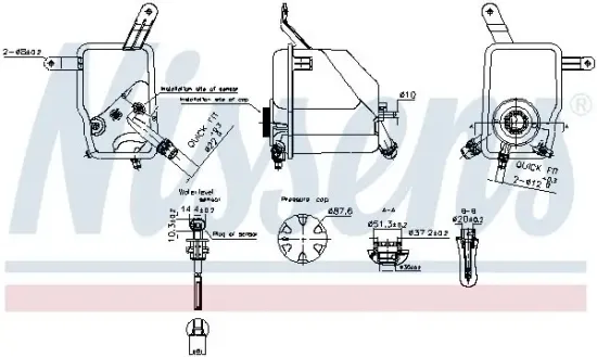 Ausgleichsbehälter, Kühlmittel NISSENS 996270 Bild Ausgleichsbehälter, Kühlmittel NISSENS 996270