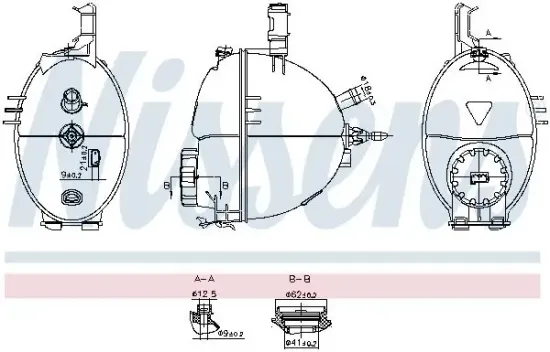 Ausgleichsbehälter, Kühlmittel NISSENS 996279 Bild Ausgleichsbehälter, Kühlmittel NISSENS 996279