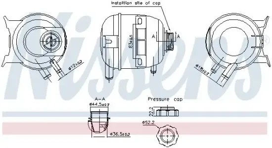 Ausgleichsbehälter, Kühlmittel NISSENS 996293 Bild Ausgleichsbehälter, Kühlmittel NISSENS 996293