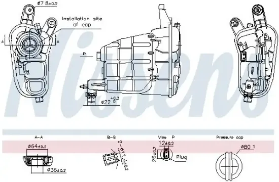 Ausgleichsbehälter, Kühlmittel NISSENS 996301 Bild Ausgleichsbehälter, Kühlmittel NISSENS 996301