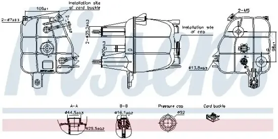 Ausgleichsbehälter, Kühlmittel NISSENS 996307 Bild Ausgleichsbehälter, Kühlmittel NISSENS 996307