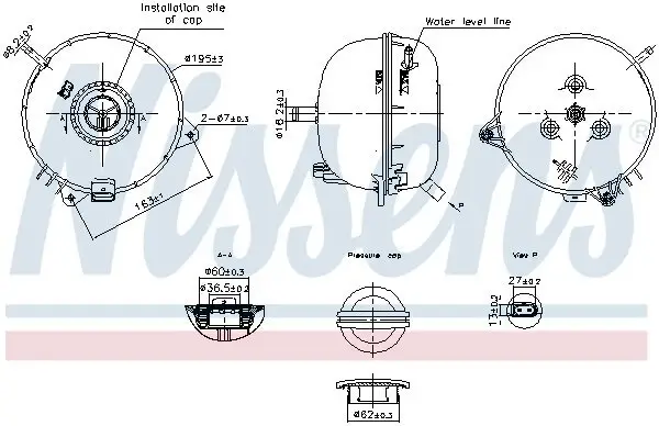 Ausgleichsbehälter, Kühlmittel NISSENS 996313