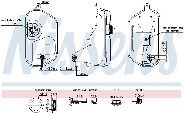 Ausgleichsbehälter, Kühlmittel NISSENS 996327