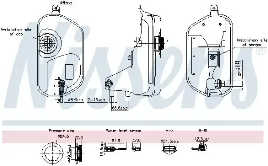 Ausgleichsbehälter, Kühlmittel NISSENS 996327 Bild Ausgleichsbehälter, Kühlmittel NISSENS 996327