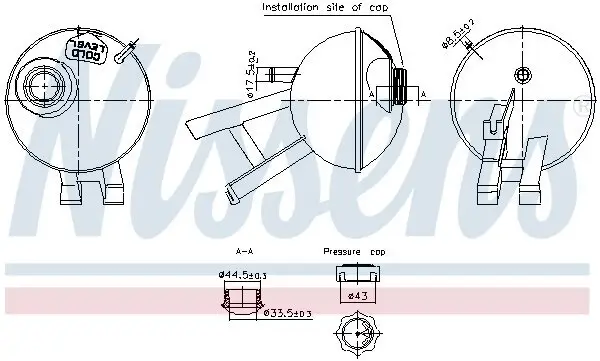 Ausgleichsbehälter, Kühlmittel NISSENS 996348