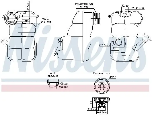 Ausgleichsbehälter, Kühlmittel NISSENS 996350