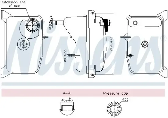 Ausgleichsbehälter, Kühlmittel NISSENS 996353 Bild Ausgleichsbehälter, Kühlmittel NISSENS 996353
