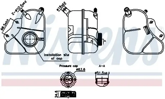 Ausgleichsbehälter, Kühlmittel NISSENS 996354 Bild Ausgleichsbehälter, Kühlmittel NISSENS 996354