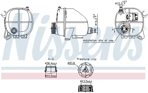 Ausgleichsbehälter, Kühlmittel NISSENS 996357