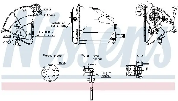 Ausgleichsbehälter, Kühlmittel NISSENS 996358