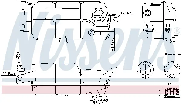 Ausgleichsbehälter, Kühlmittel NISSENS 996359