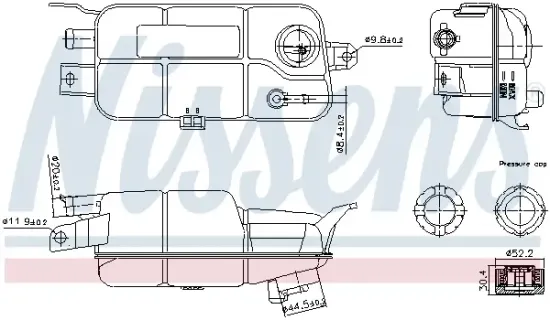 Ausgleichsbehälter, Kühlmittel NISSENS 996359 Bild Ausgleichsbehälter, Kühlmittel NISSENS 996359