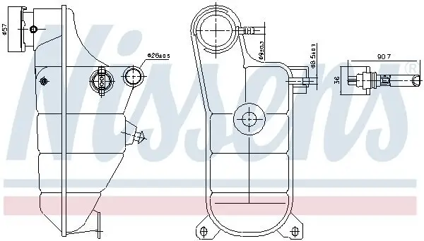 Ausgleichsbehälter, Kühlmittel NISSENS 996364