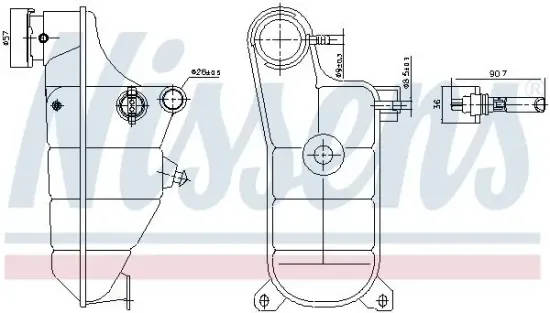 Ausgleichsbehälter, Kühlmittel NISSENS 996364 Bild Ausgleichsbehälter, Kühlmittel NISSENS 996364