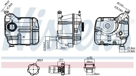 Ausgleichsbehälter, Kühlmittel NISSENS 996414 Bild Ausgleichsbehälter, Kühlmittel NISSENS 996414