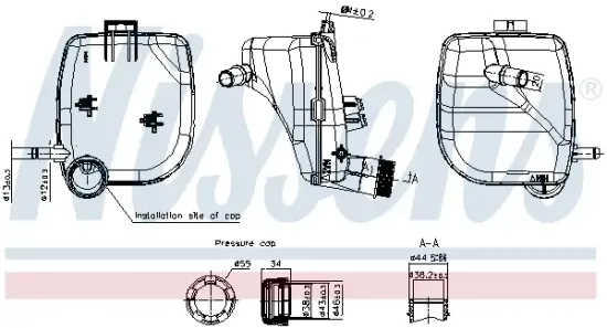 Ausgleichsbehälter, Kühlmittel NISSENS 996417 Bild Ausgleichsbehälter, Kühlmittel NISSENS 996417
