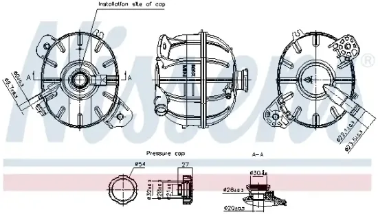 Ausgleichsbehälter, Kühlmittel NISSENS 996420 Bild Ausgleichsbehälter, Kühlmittel NISSENS 996420