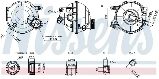 Ausgleichsbehälter, Kühlmittel NISSENS 996446 Bild Ausgleichsbehälter, Kühlmittel NISSENS 996446