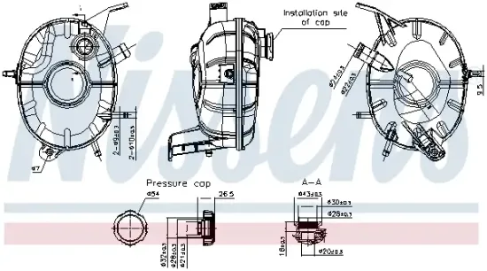 Ausgleichsbehälter, Kühlmittel NISSENS 996453 Bild Ausgleichsbehälter, Kühlmittel NISSENS 996453