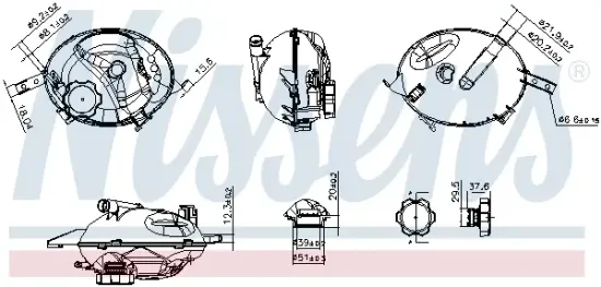 Ausgleichsbehälter, Kühlmittel NISSENS 996471 Bild Ausgleichsbehälter, Kühlmittel NISSENS 996471