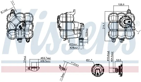 Ausgleichsbehälter, Kühlmittel NISSENS 996472