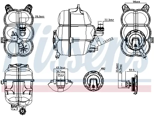 Ausgleichsbehälter, Kühlmittel NISSENS 996474 Bild Ausgleichsbehälter, Kühlmittel NISSENS 996474