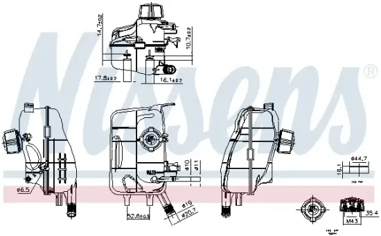 Ausgleichsbehälter, Kühlmittel NISSENS 996482 Bild Ausgleichsbehälter, Kühlmittel NISSENS 996482