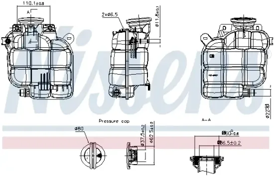 Ausgleichsbehälter, Kühlmittel NISSENS 996484 Bild Ausgleichsbehälter, Kühlmittel NISSENS 996484
